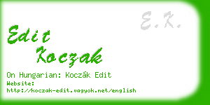 edit koczak business card