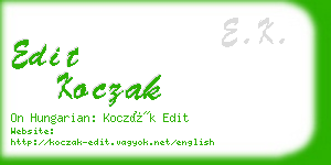 edit koczak business card